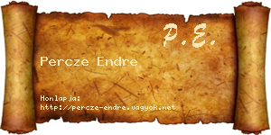 Percze Endre névjegykártya