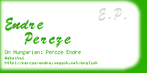 endre percze business card